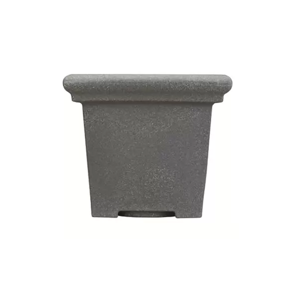 HC 24" Terrazzo Square Planter w/ Heavy Rim Black Granite Akro Mils