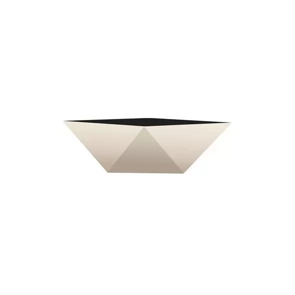 HC 6" Deco Faceted Bowl Vanilla Bisque