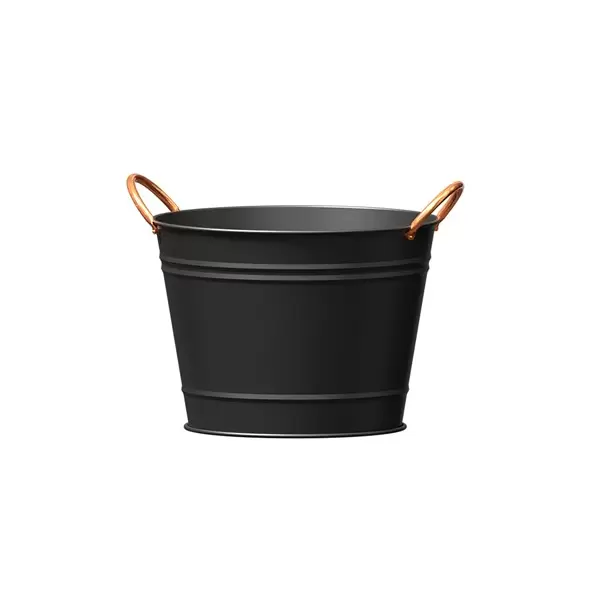 Panacea 8" Washtub Matte Black with Copper Handles