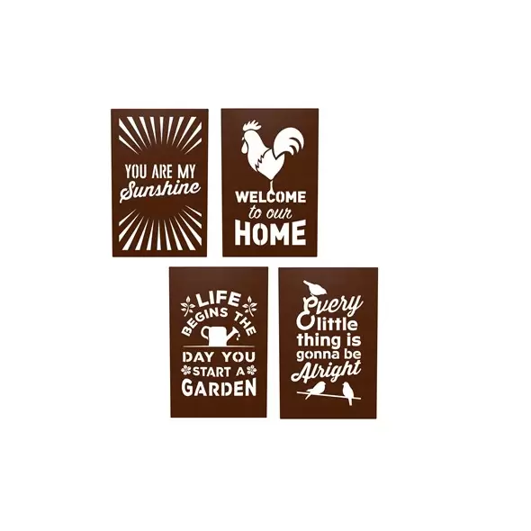 Panacea 11x17" Engraved Rust Garden Wall Decor