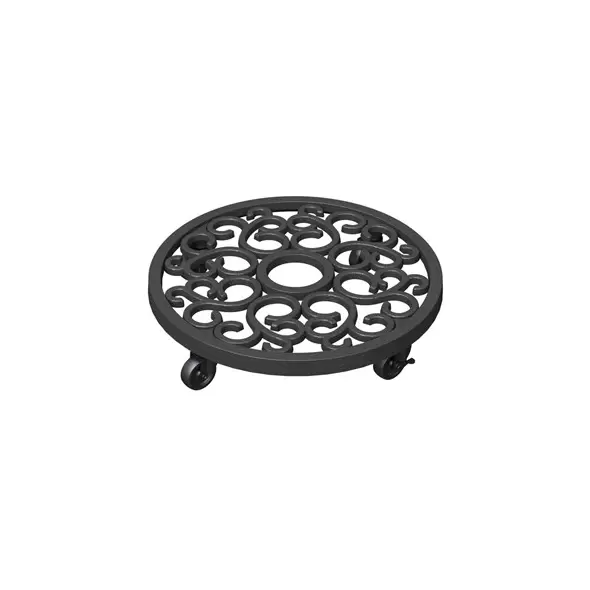 Panacea 12" Cast Iron Scroll Plant Caddy Assorted Colors