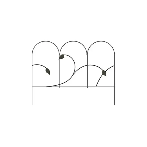 Panacea 14"x18" Leaf Border Edge Black