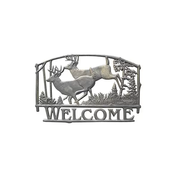 Painted Sky Welcome Sign Deer