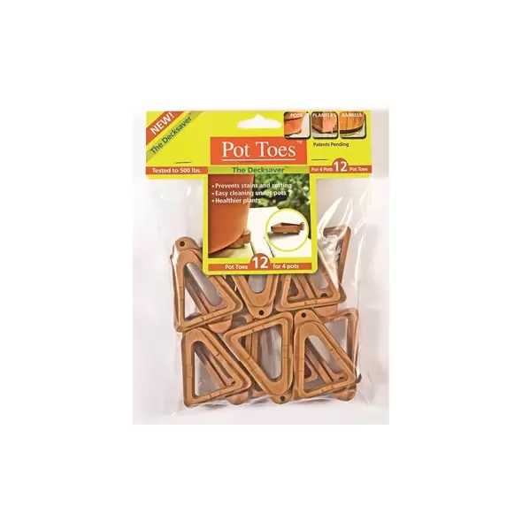 Plant Stand Pot Toes Terra Cotta 12pk Bag