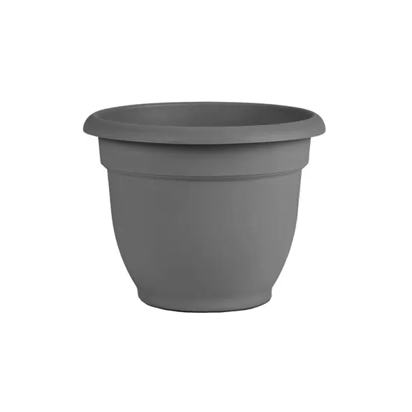 Bloem 10" Ariana With Grid Planter Charcoal