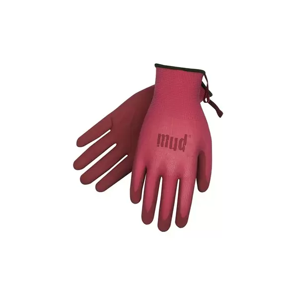 SWI Simply Mud Glove Pomegranate Medium Micro-Finish Nitrile