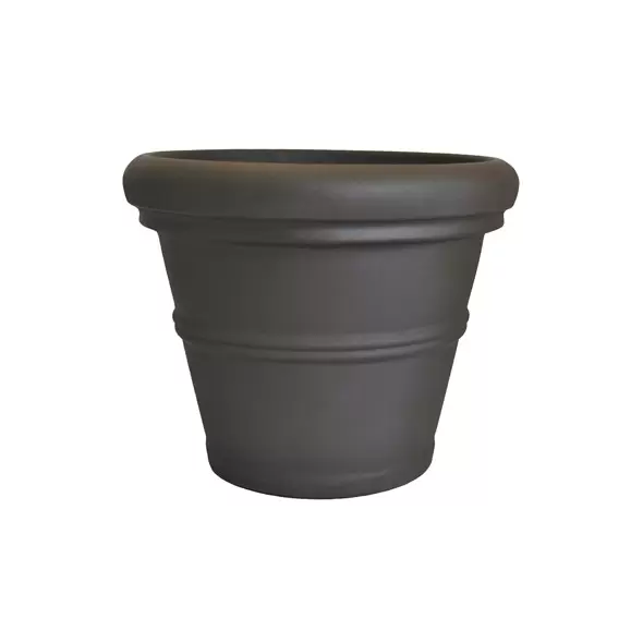 Tusco 13.5" Rolled Rim Planter Espresso