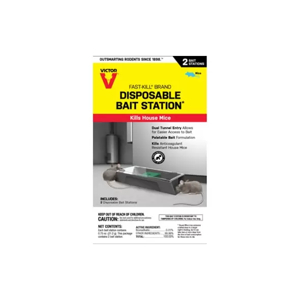 Victor 2pk Disposable Mouse Bait Station