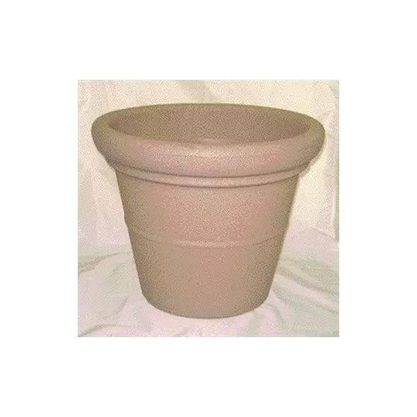 HC 24" Terrazzo Round Planter w/ Heavy Rim Sandstone Akro Mils