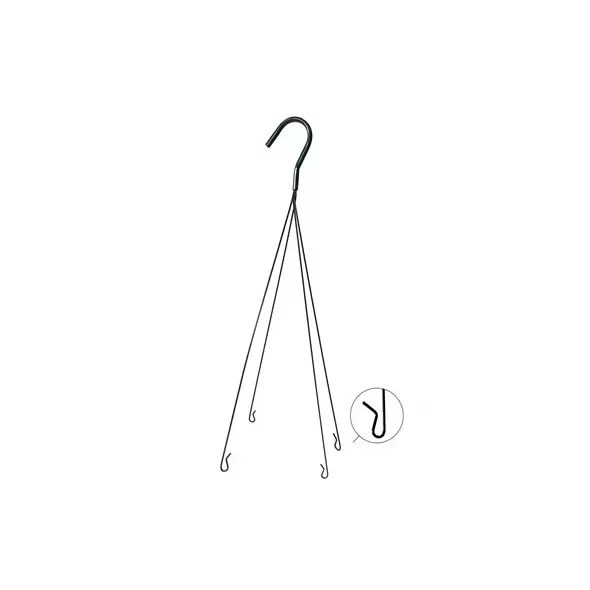 GS WIRE HANGER GREEN 4 STRAND FITS 16" AND 12" CONE COCO LINED HANGING BASKETS