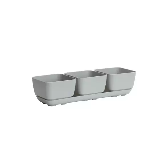 Majestic Trio Planter Grey Herb & Succulent Planter