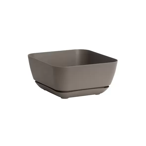Majestic Gdn Planter Taupe 12"x12" Square Matte