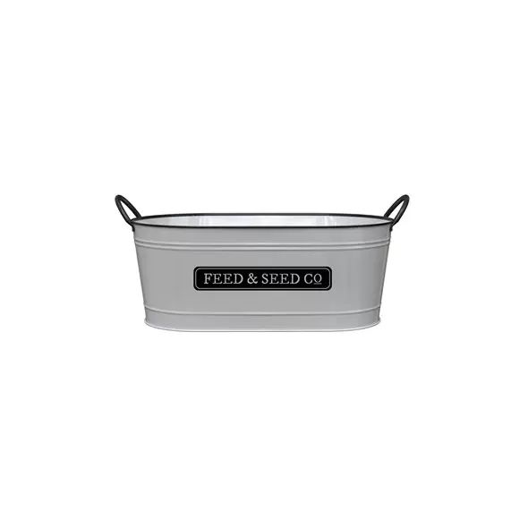 Panacea 16" Oval Feed & Seed Planter White