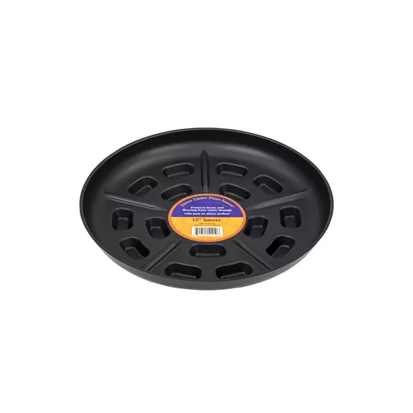 Plant Stand 12" Down Under Saucer Black