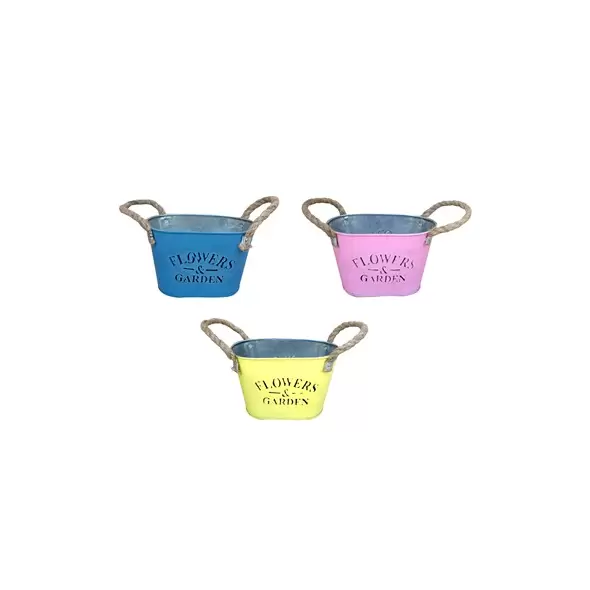 VCS 6" Zinc Colorful Mini Planter