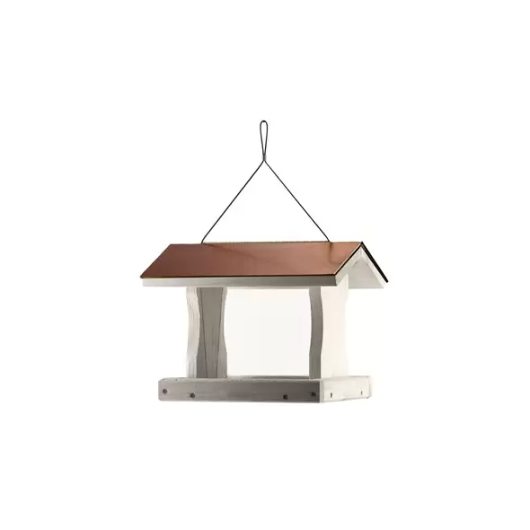 Woodlink Nantucket Tall Ranch Feeder CopperTop White Wood