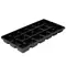 T. O. Plastics 03.50 Square Pot Tray 18 Count Press Fit Tray Black 50 Per Case 48 Cases Per Pallet