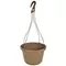 Grower Select 12.00 Twist Hanging Basket 2.32gal With 4-Strand Plastic Hanger Mocha 50/CS