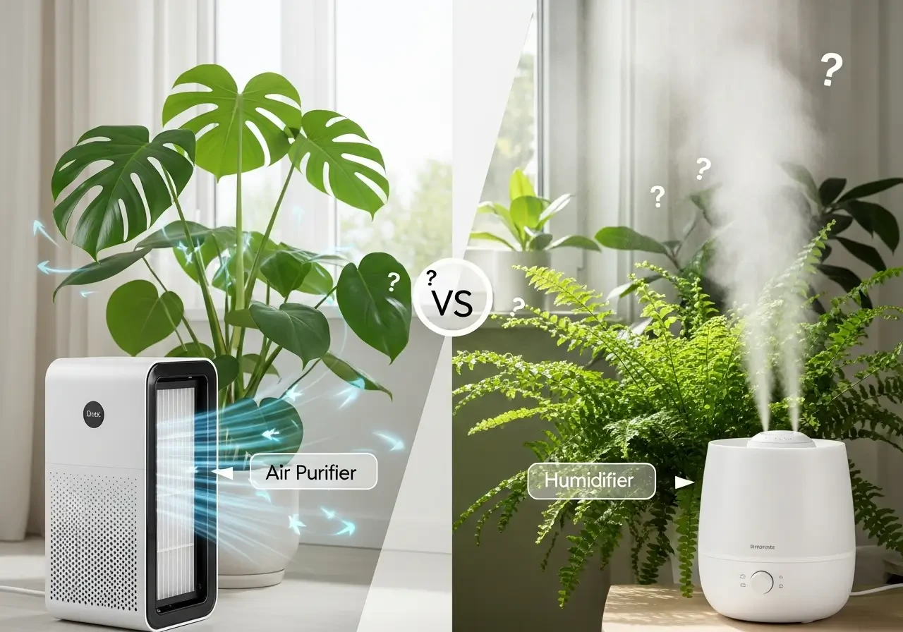 Air purifier vs humidifier for plants: Which one helps them thrive?